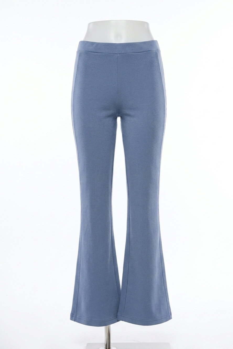 NEW TRIBAL fancy rib pull-on flare pant in slate blue